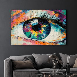 Wallity Pintura Decorativa de Vidrio Templado Multicolor 46 x 72 cm